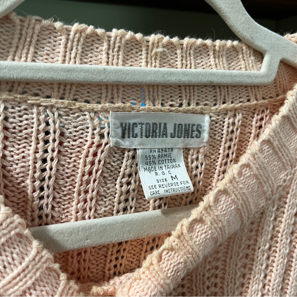 Pink Ribbed Knit Sweater - Picture 4 of 5